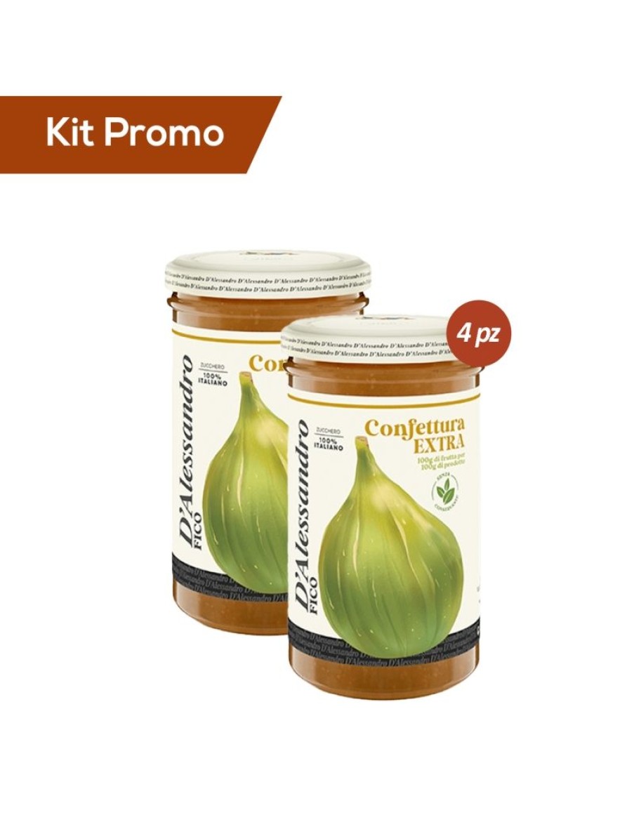 Click Cafe Miele E Marmellata Artigianale E Bio | Kit 4 Confetture Di Fichi, Senza Glutine