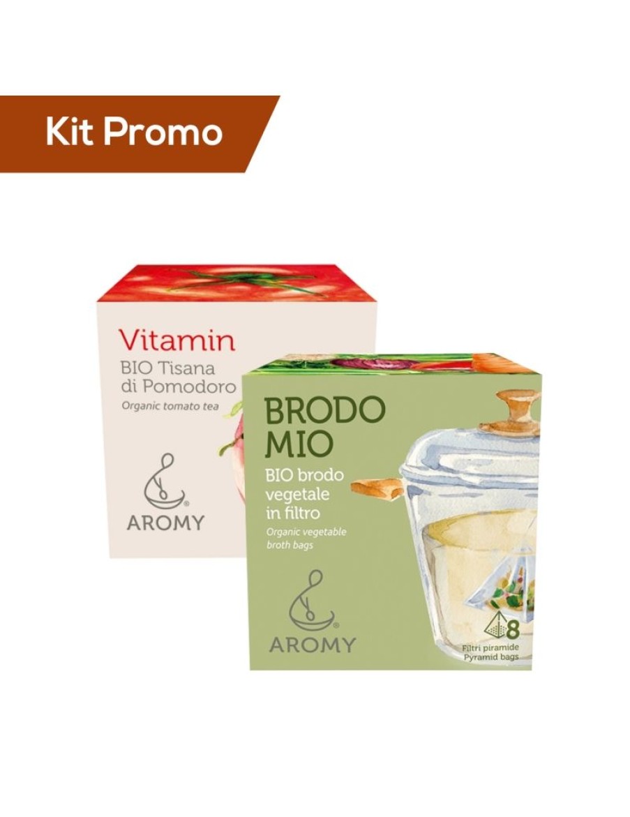 Click Cafe Tisane Biologiche | Box 2 Astucci Brodo Vegetale Con Tisana Di Pomodoro