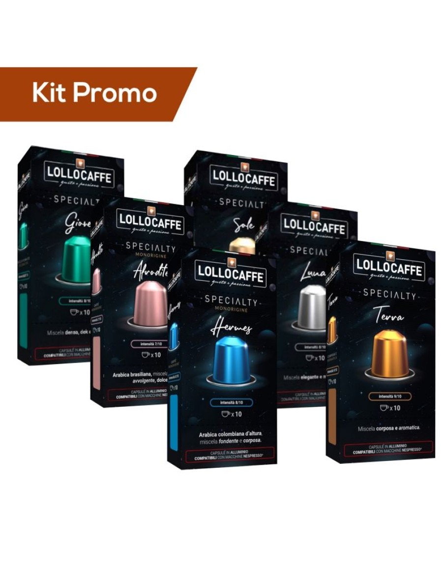 Click Cafe Capsule Compatibili Nespresso | Box 60 Capsule Miste In Alluminio, Lollo Specialty