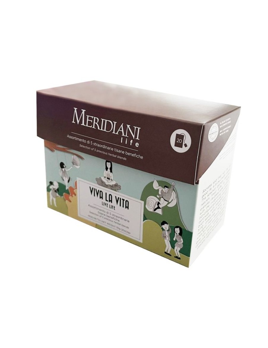 Click Cafe Te E Tisane Meridiani | Astuccio 20 Filtri "Viva Lavita" Assortimento Meridiani Life