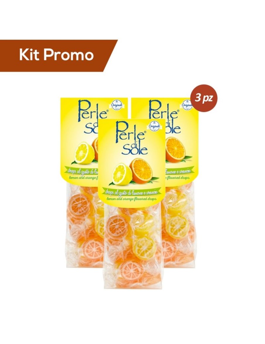 Click Cafe Caramelle Mentine E Liquirizie | Box 3 Sacchetti Di Mix Caramelle Arancia E Limone, Perle Di Sole