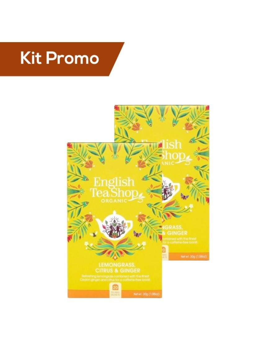 Click Cafe English Tea Shop E Terre Doc | Kit 2 Pacchi Di English Tea Shop Tisana Limone E Zenzero Bio