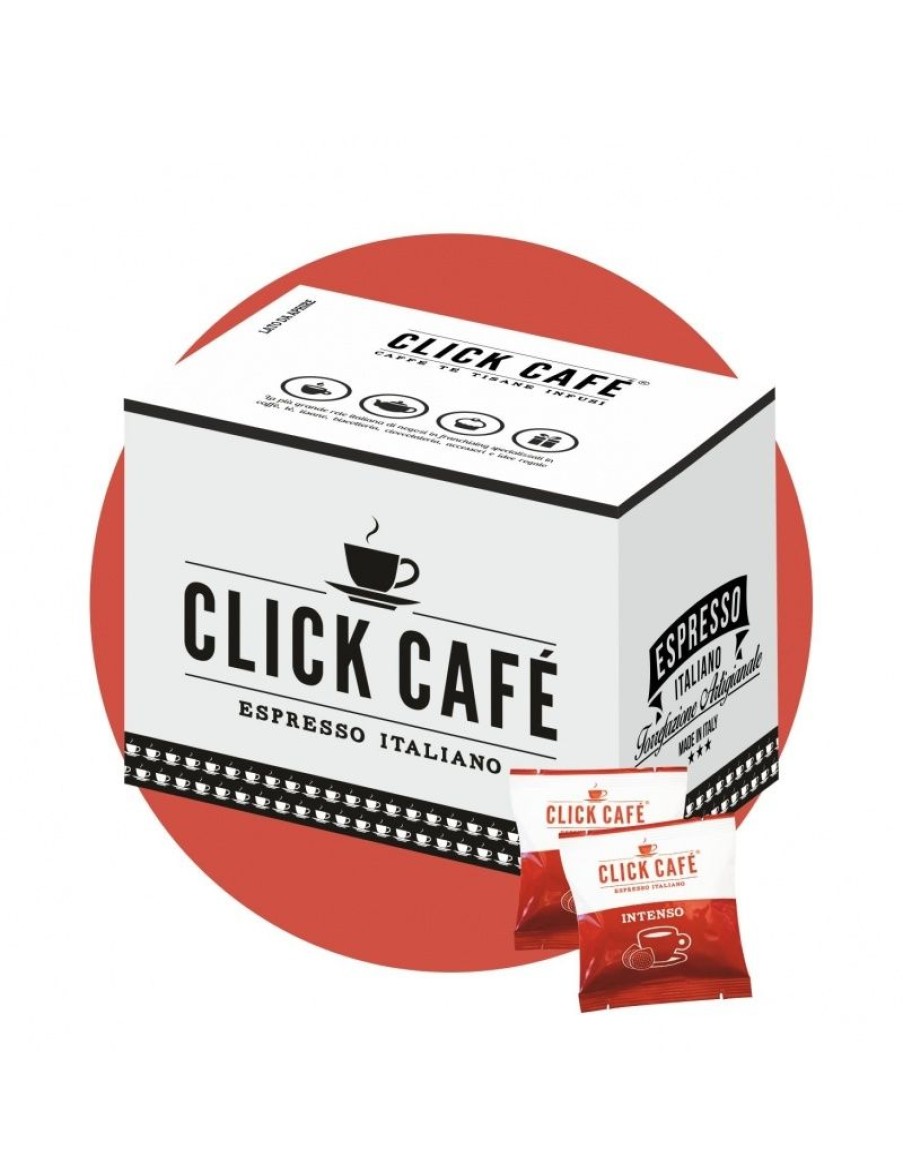 Click Cafe Cialde Caffe | 100 Cialde In Carta Filtro Miscela Intenso Click Cafe