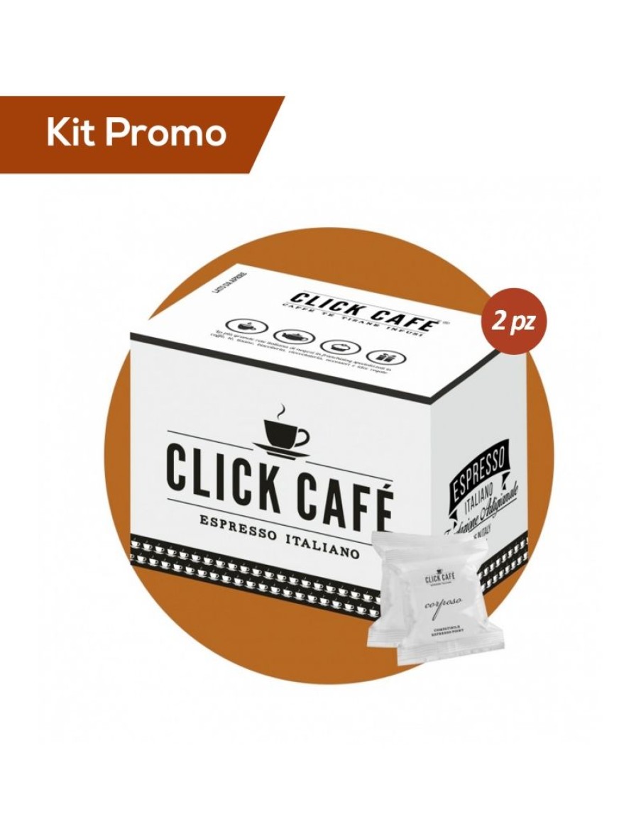 Click Cafe Capsule Compatibili Espresso Point | Box 200 Capsule Miscela Essse Corposo, Compatibili Espresso Point