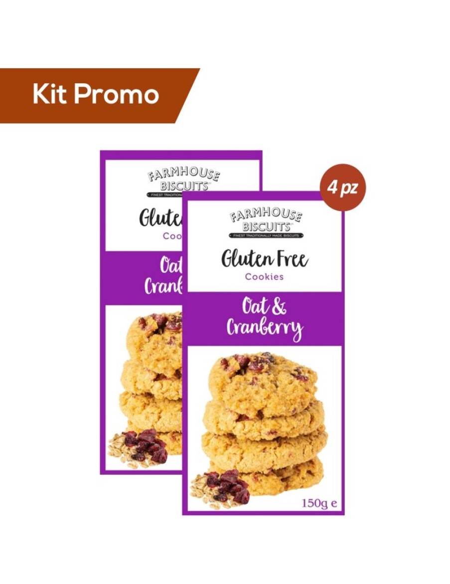 Click Cafe Biscotti Artigianali | Box 4 Astucci Biscotti Inglesi Senza Glutine Avena E Mirtillo