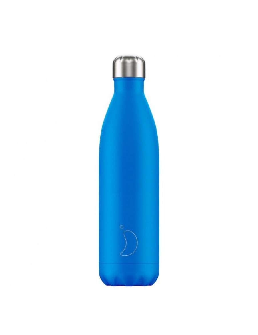 Click Cafe Borracce&Tazze Termiche E Accessori | Chilly'S Bottle Bottiglia Blu Neon 750Ml