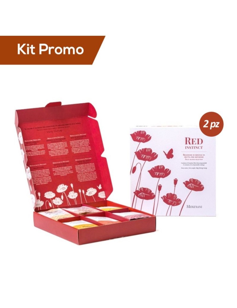 Click Cafe Te E Tisane Meridiani | Gift Box 48 Filtri Biocompostabili Meridiani "Red Instinct"