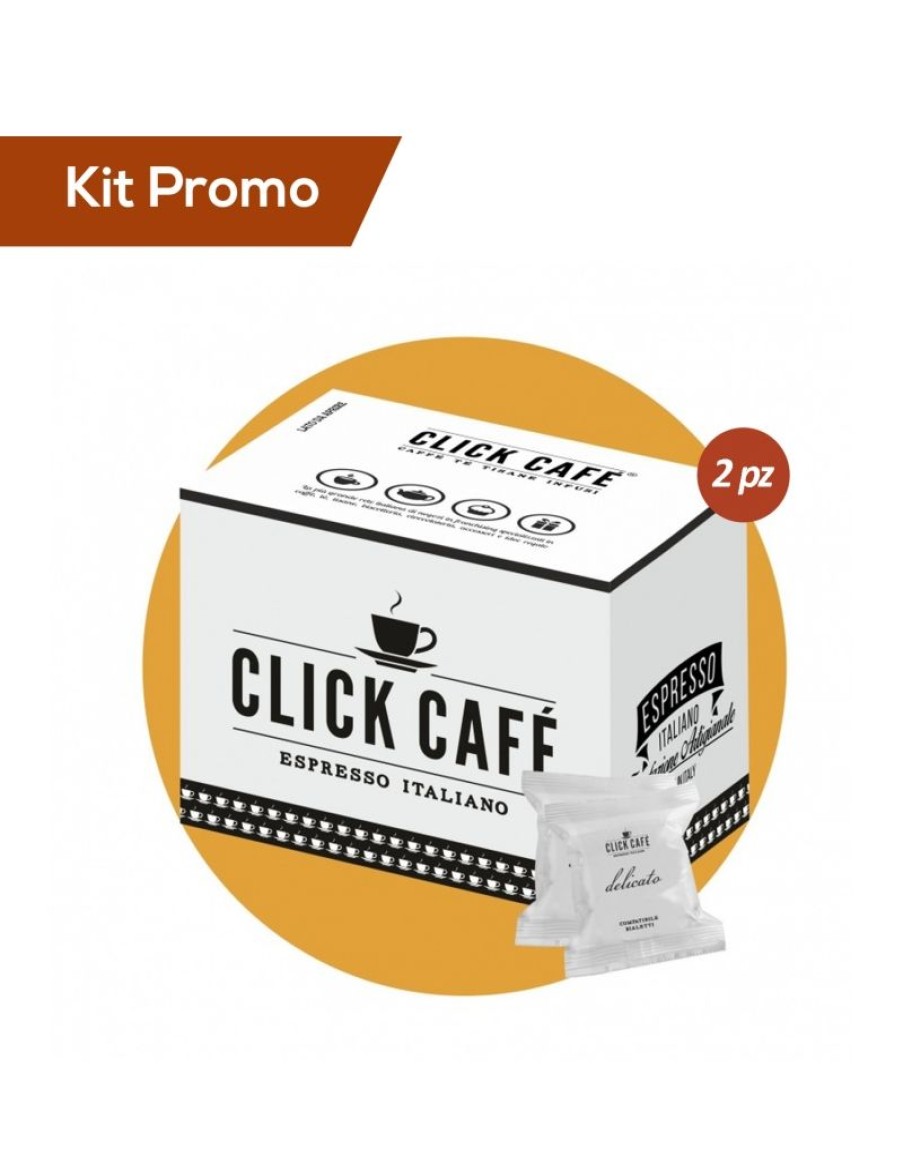 Click Cafe Capsule Compatibili Bialetti* | Box 200 Capsule Click Cafe Compatibili Bialetti, Miscela Delicato