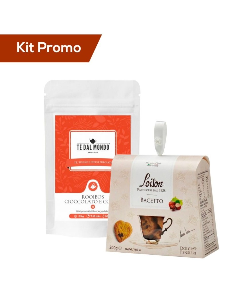 Click Cafe Piramidali Te Dal Mondo | Box Biscotti Al Cacao E Nocciole Loison Con Te Rooibos Cioccolato E Cocco