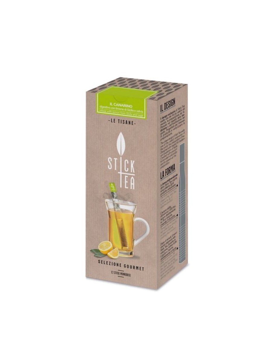 Click Cafe Stick Tea Selezione Gourmet | Stick Tea Box 12 Stick Tisana Digestiva