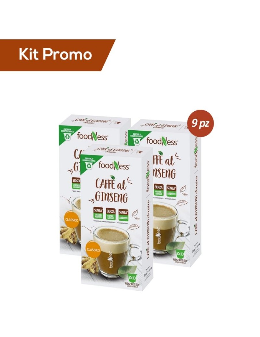 Click Cafe Capsule Compatibili Nespresso | Box 9 Scatoline Capsule Nespresso Ginseng Foodness