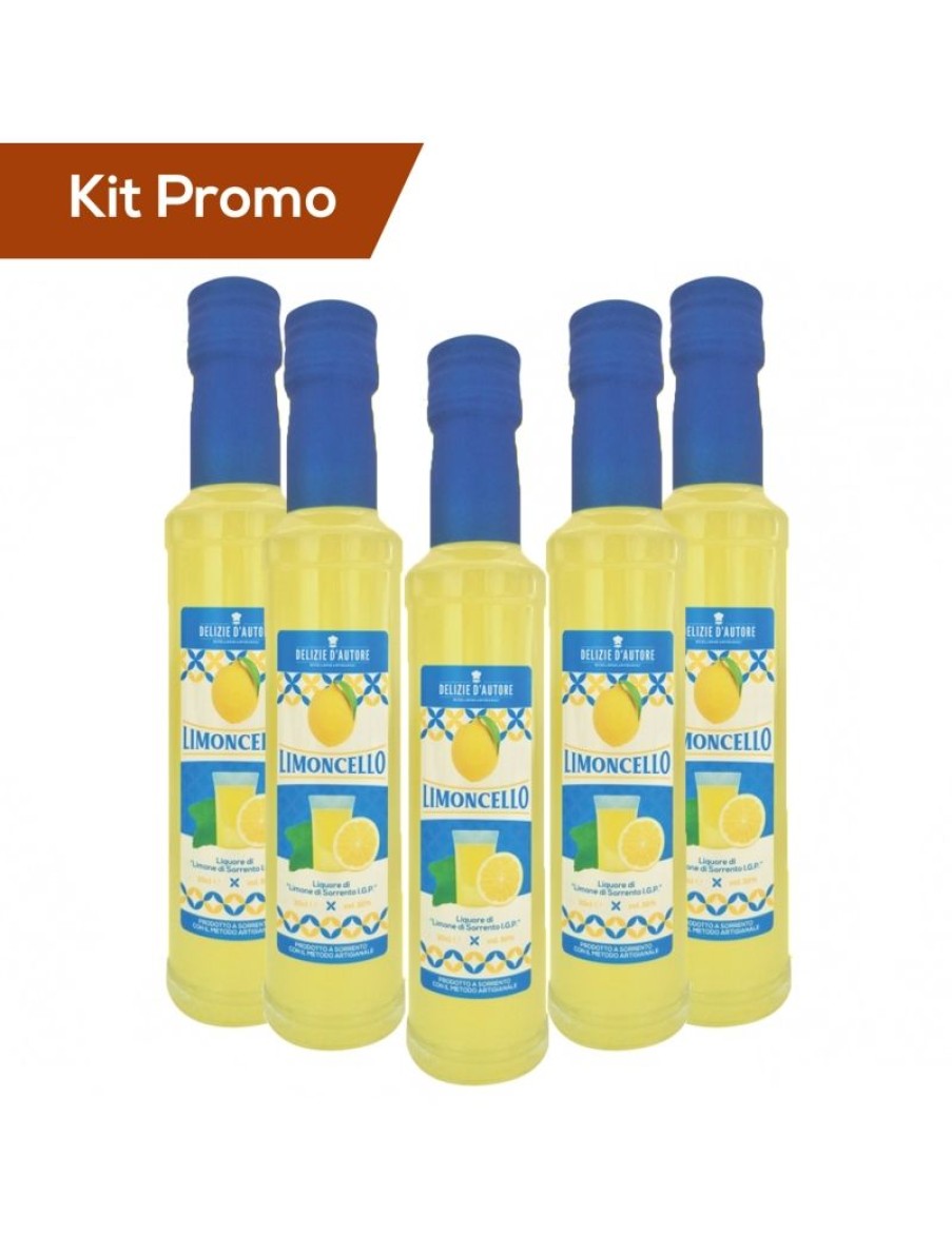 Click Cafe Liquori Artigianali | Box 5 Bottiglie Di Limoncello Con Limoni Di Sorrento Igp