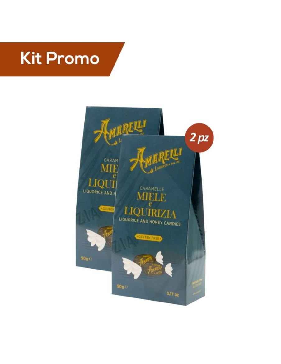 Click Cafe Caramelle Mentine E Liquirizie | Kit 2 Astucci Caramelle Miele E Liquirizia, Amarelli Senza Glutine