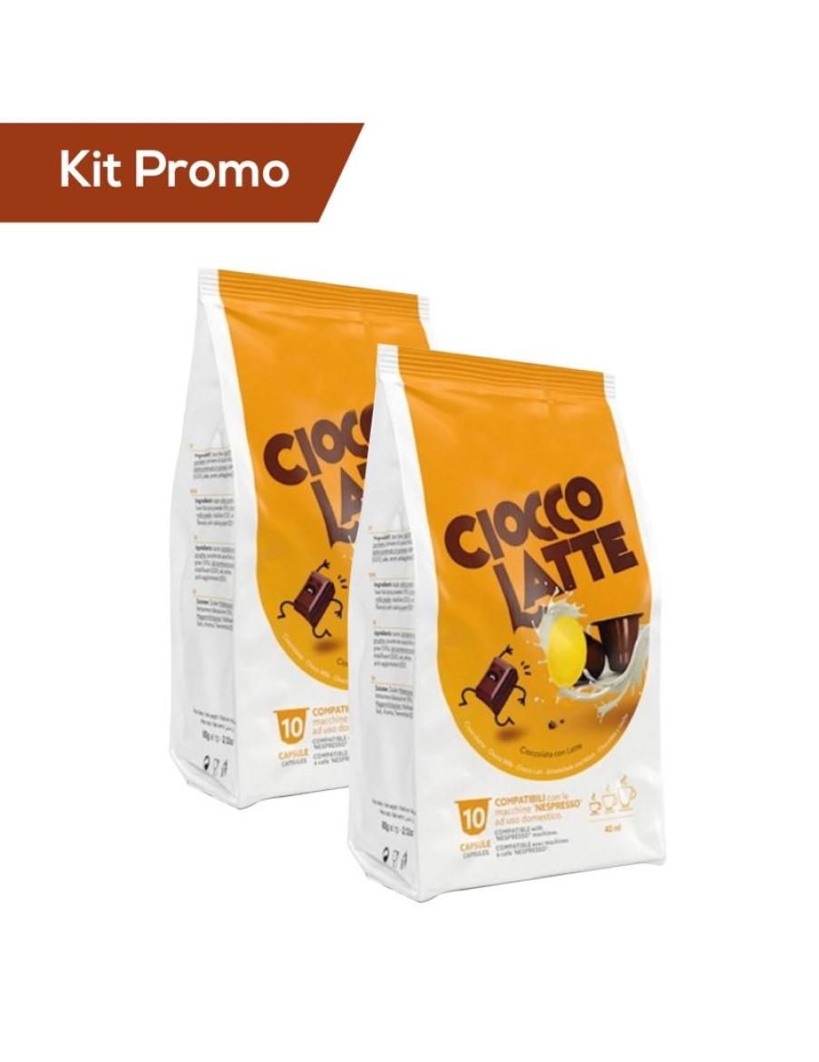 Click Cafe Capsule Compatibili Nespresso | Kit 20 Capsule Nespresso Cioccolatte