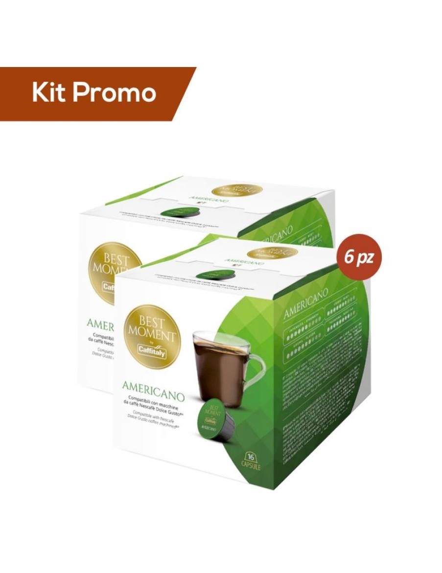 Click Cafe Capsule Compatibili Dolce Gusto | Kit 6 Box Caffe Americano In Capsule Compatibile Dolce Gusto