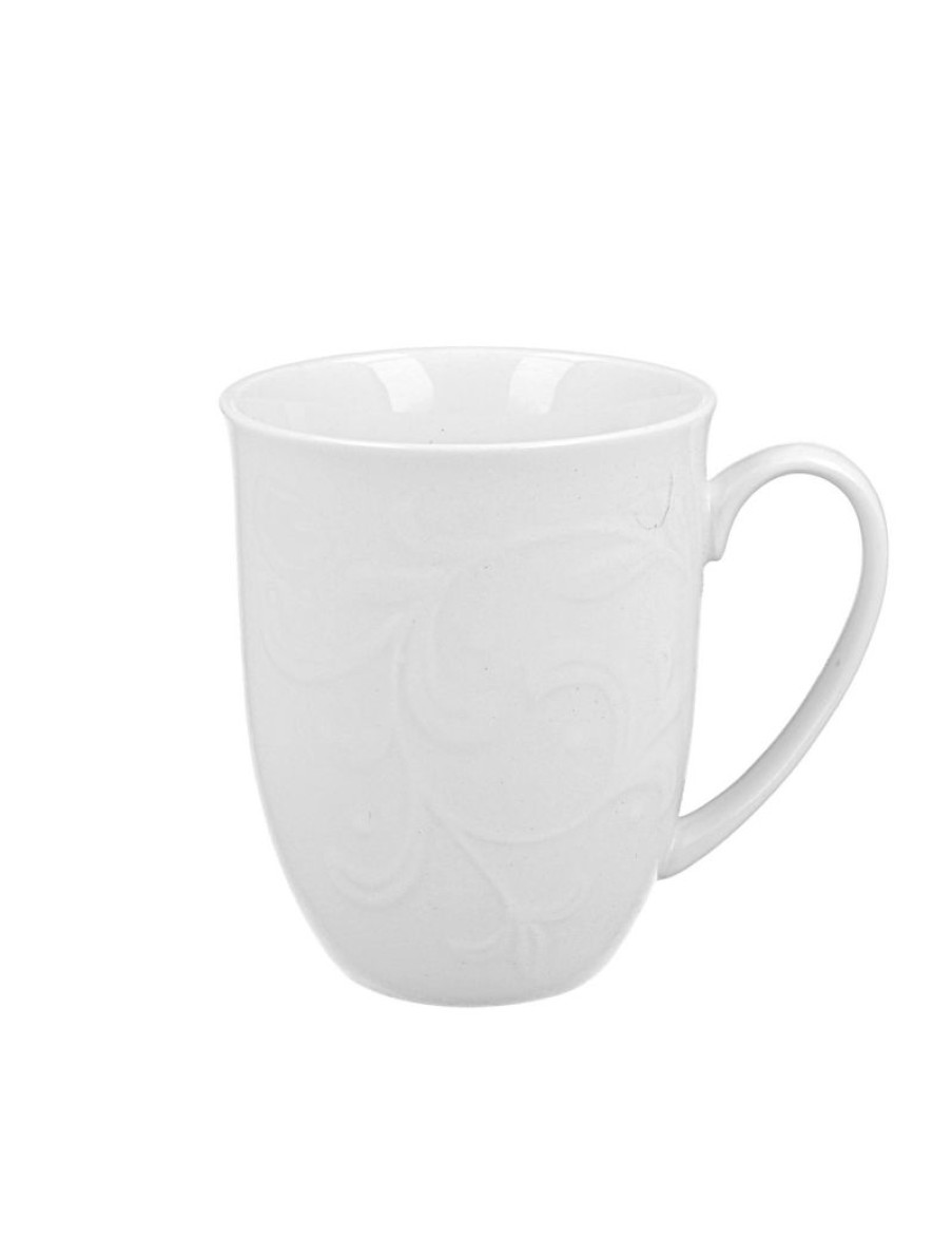 Click Cafe Tazzine Da Caffe E Tazze Mug | Mug Con Rilievo Bianco Su Bianco In Confezione Regalo 300 Ml