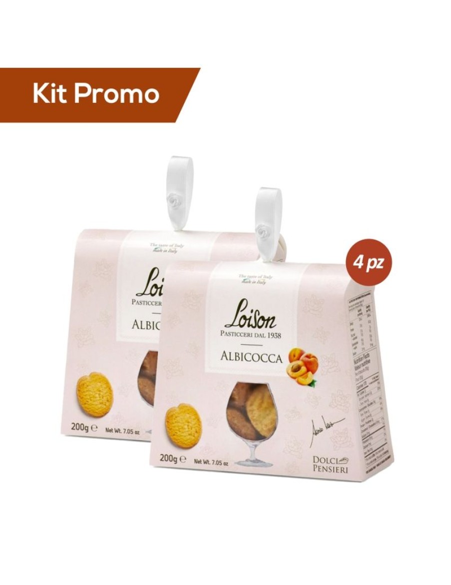 Click Cafe Biscotti Artigianali | Box 4 Astucci Biscotti Da Te Loison Albicocca