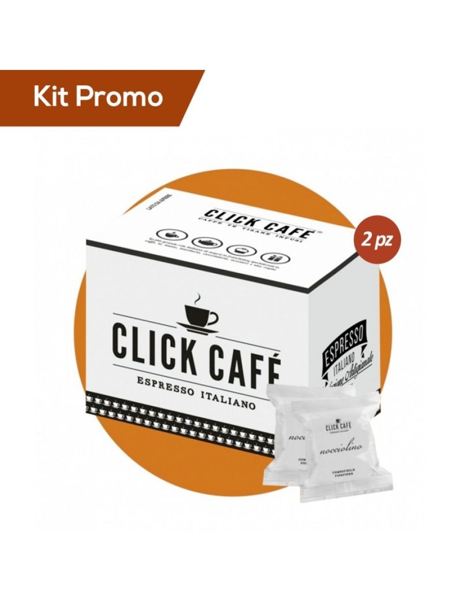 Click Cafe Capsule Compatibili Fior Fiore* Lui Martello | Box 100 Capsule Nocciolino Solubile Compatibile Fiore