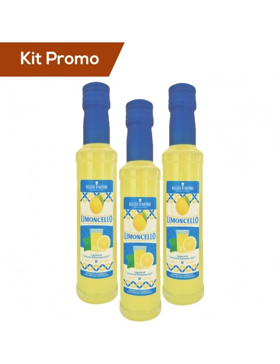 Click Cafe Liquori Artigianali | Box 3 Bottiglie Di Limoncello Con Limoni Di Sorrento Igp