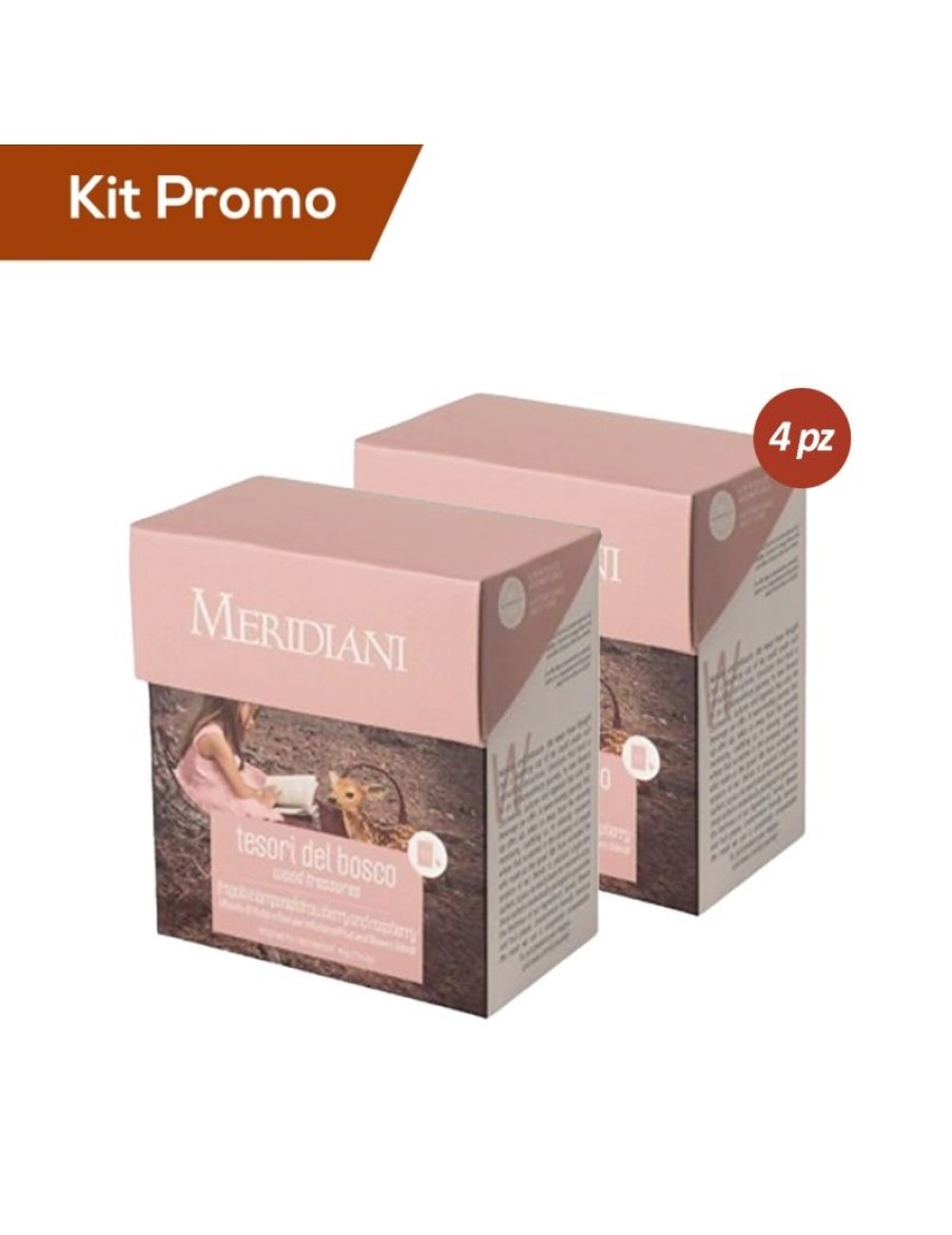 Click Cafe Te E Tisane Meridiani | Box 4 Astucci Infuso Di Fragole E Fiori D'Ibisco