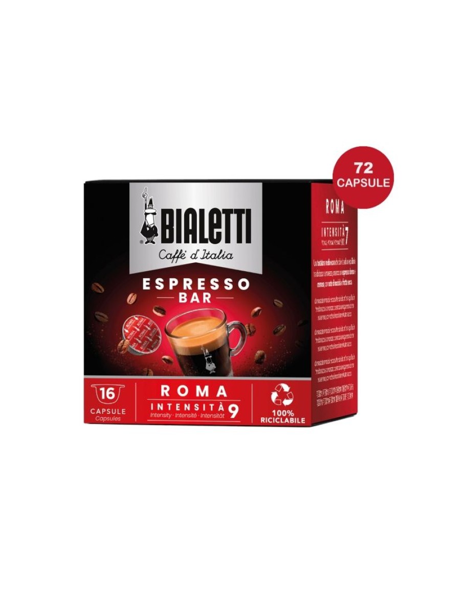 Click Cafe Capsule Bialetti Originali | 72 Capsule Bialetti Roma Caffe' Intenso Multipack