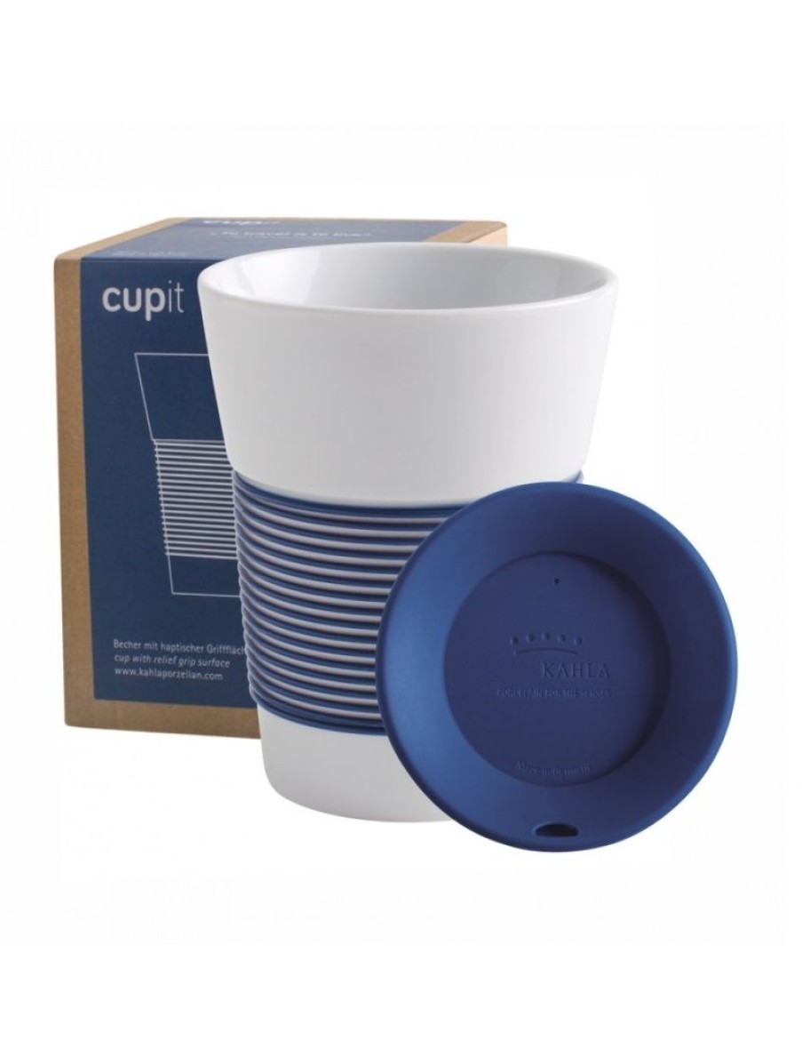 Click Cafe Tazzine Da Caffe E Tazze Mug | Tazza Kahla Blue In Porcellana + Coperchio 0.35L