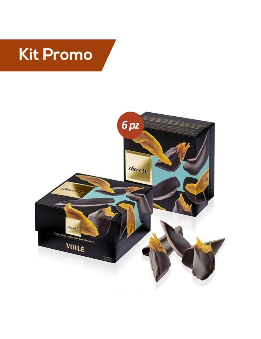 Click Cafe Cioccolato Artigianale | Kit 6 Box Di Mango Ricoperto Di Cioccolato Fondente