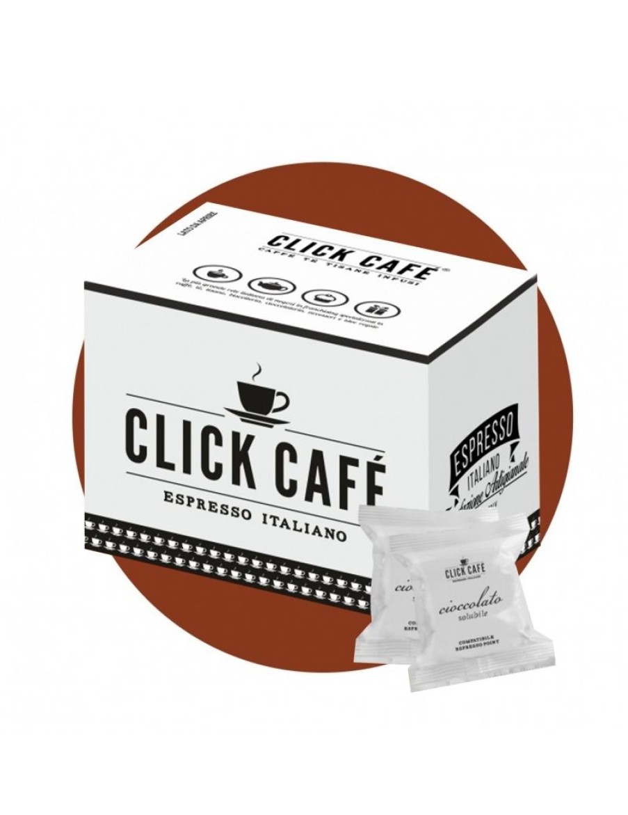 Click Cafe Capsule Compatibili Espresso Point | 50 Capsule Espresso Point -Essse Cioccolato Solubile