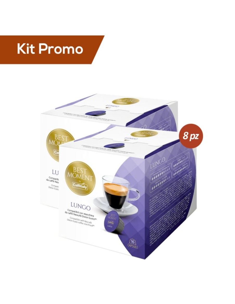 Click Cafe Capsule Compatibili Dolce Gusto | Kit 8 Box Di Caffe Espresso Lungo Compatibile Dolce Gusto