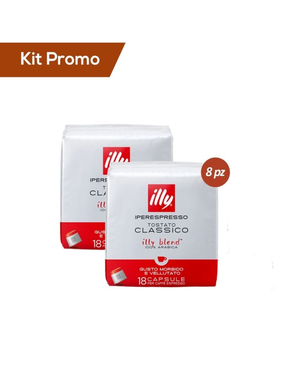 Click Cafe Illy Iperespresso | Kit 8 Confezioni Di Capsule Di Caffe Illy* Iperespresso, Tostato Classico