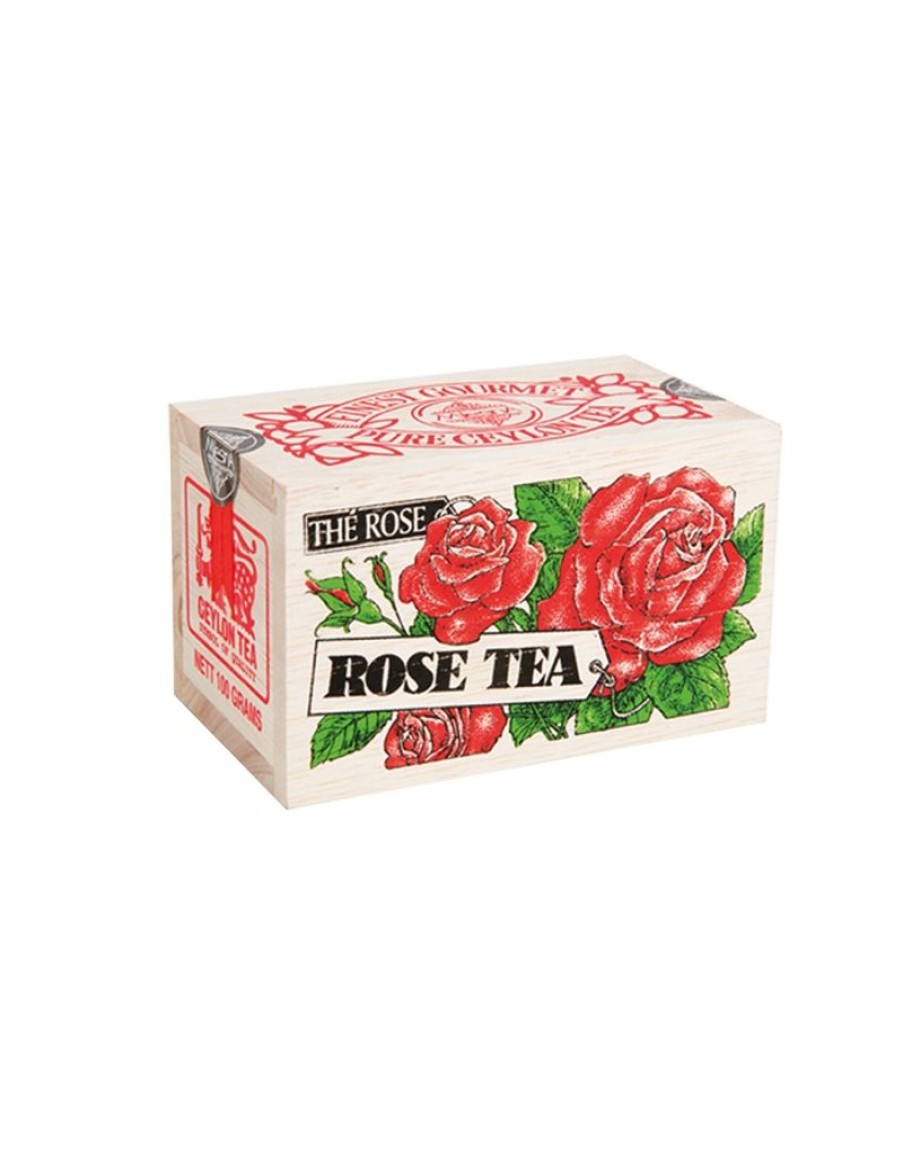 Click Cafe Te E Tisane Regina Di Fiori E Mlesna | Scatola In Legno Te Alla Rosa 100 Gr