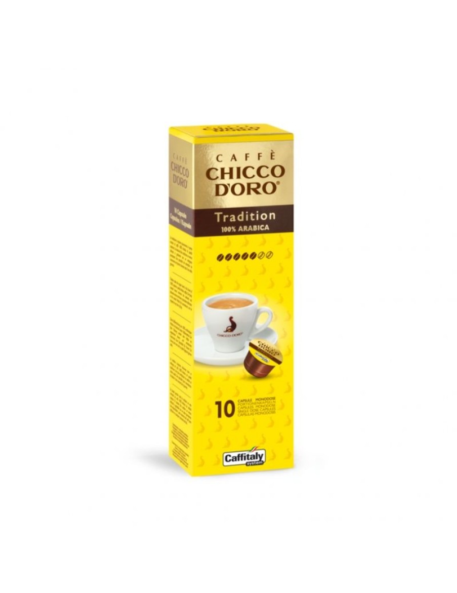 Click Cafe Capsule Caffitaly* Originali | 10 Capsule Tradition 100% Arabica Chicco D'Oro