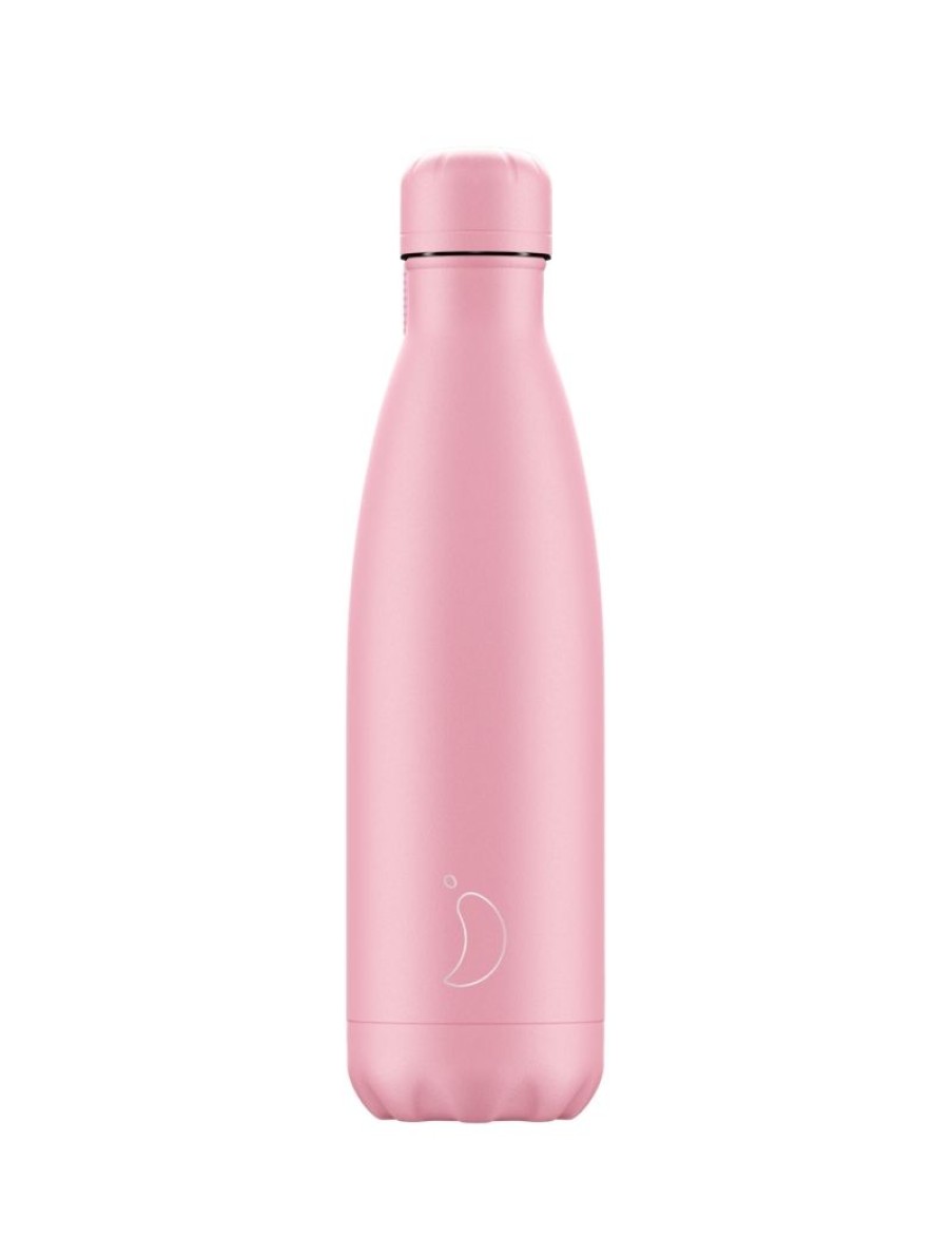 Click Cafe Borracce&Tazze Termiche E Accessori | Chilly'S Bottle Rosa Pastello Con Tappo Rosa 750 Ml