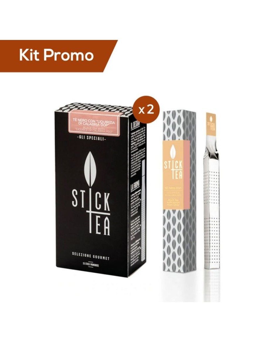 Click Cafe Stick Tea Selezione Gourmet | Box Stick Tea 30 Stick Te Nero Alla Liquirizia