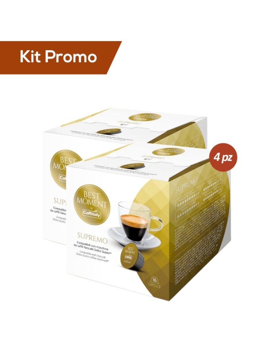 Click Cafe Capsule Compatibili Dolce Gusto | Kit 4 Box Di Capsule Espresso Supremo Compatibili Dolce Gusto