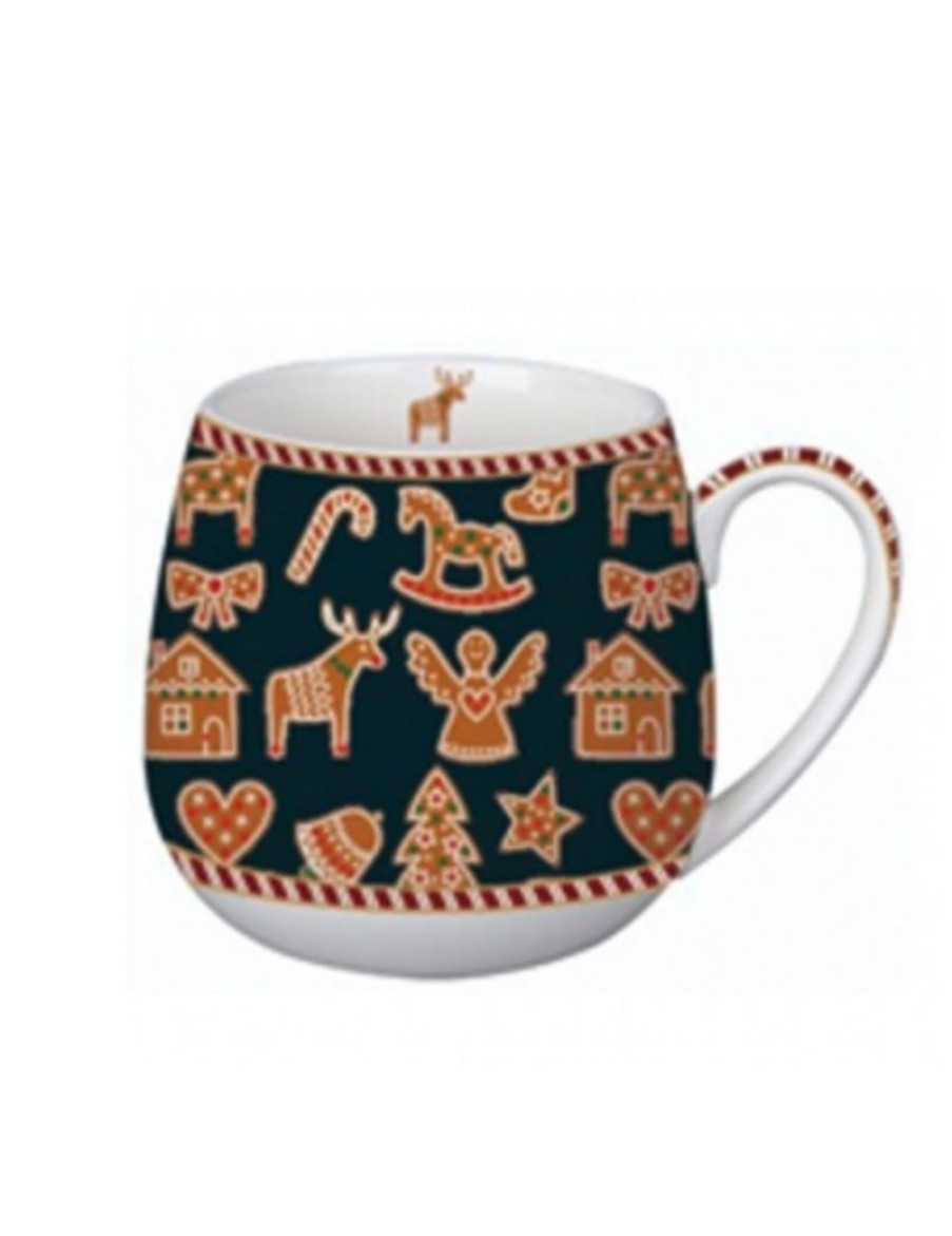 Click Cafe Tazze Da Te E Teiere | Mug A Botte Christmas Collection Gingerbread Navy Blu