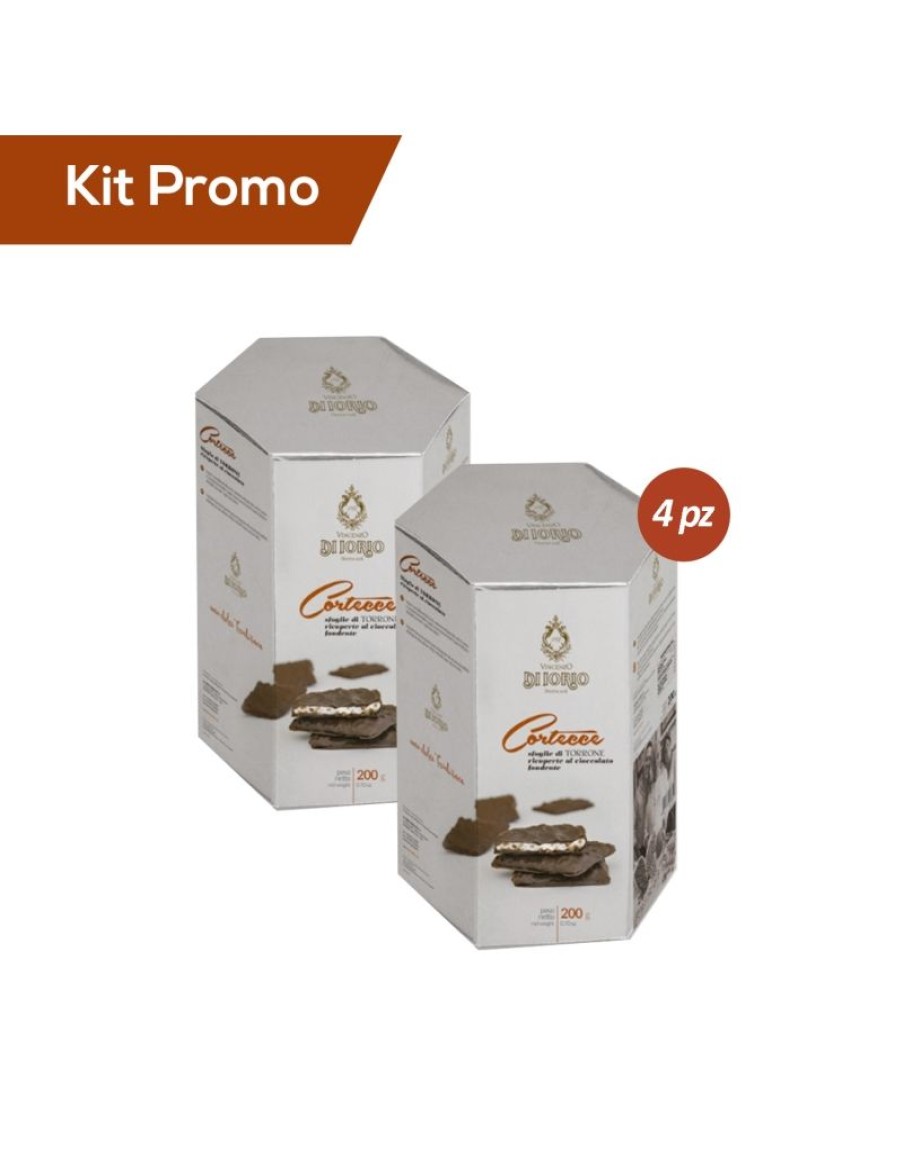 Click Cafe Cioccolato Artigianale | Kit 4 Astucci Di Cortecce Ricoperte Di Cioccolato Fondente