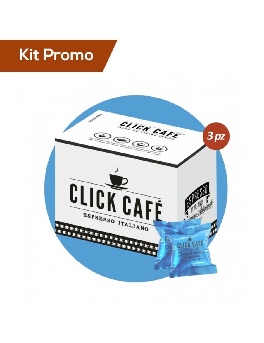 Click Cafe Capsule Compatibili Fior Fiore* Lui Martello | Box 300 Capsule Decaffeinato Compatibile Fior Fiore - Mps - Click Cafe