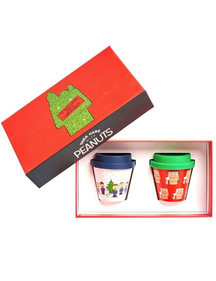 Click Cafe Quy Cup | Confezione Regalo 2 Bicchierini Caffe Quy Cup Snoopy Natale 5