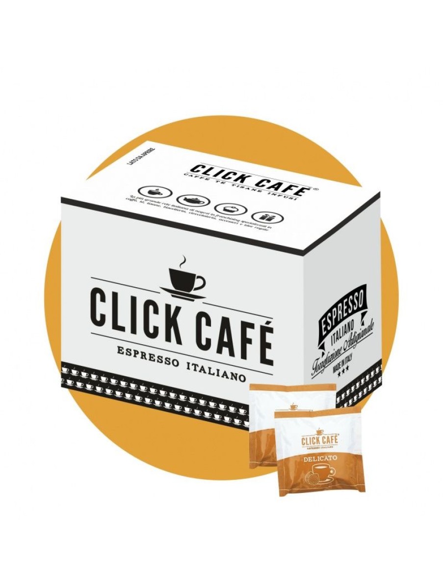 Click Cafe Cialde Caffe | 100 Cialde In Carta Filtro Miscela Delicato