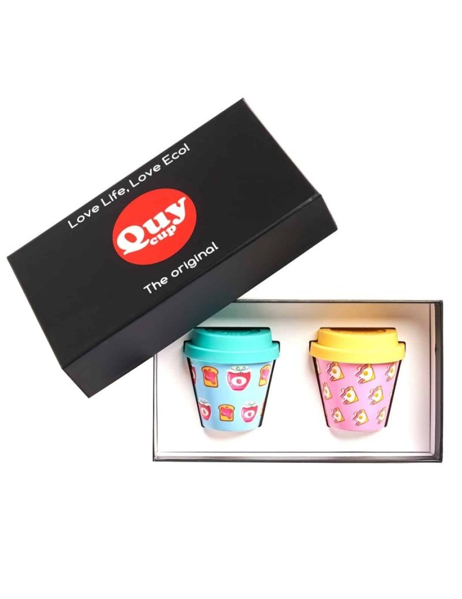 Click Cafe Quy Cup | Confezione Regalo 2 Bicchierini Caffe Quy Cup Jam - Bacon