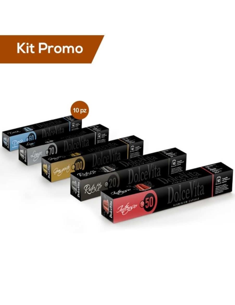 Click Cafe Capsule Compatibili Nespresso | Box 100 Capsule Assortite In Alluminio Nespresso