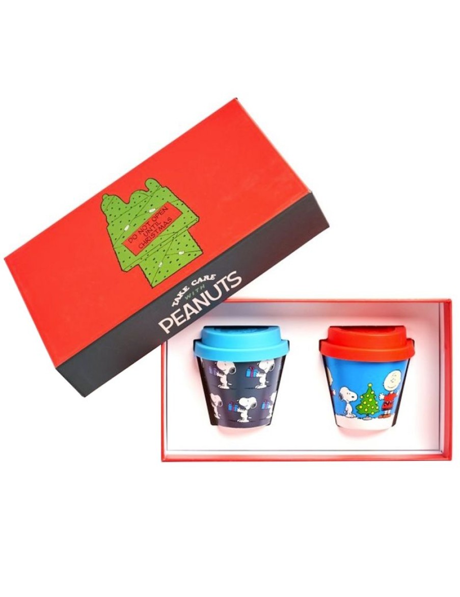 Click Cafe Quy Cup | Confezione Regalo 2 Bicchierini Caffe Quy Cup Snoopy Natale 3