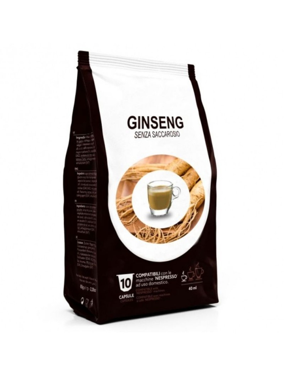 Click Cafe Capsule Compatibili Nespresso | 10 Capsule Nespresso Ginseng Senza Saccarosio