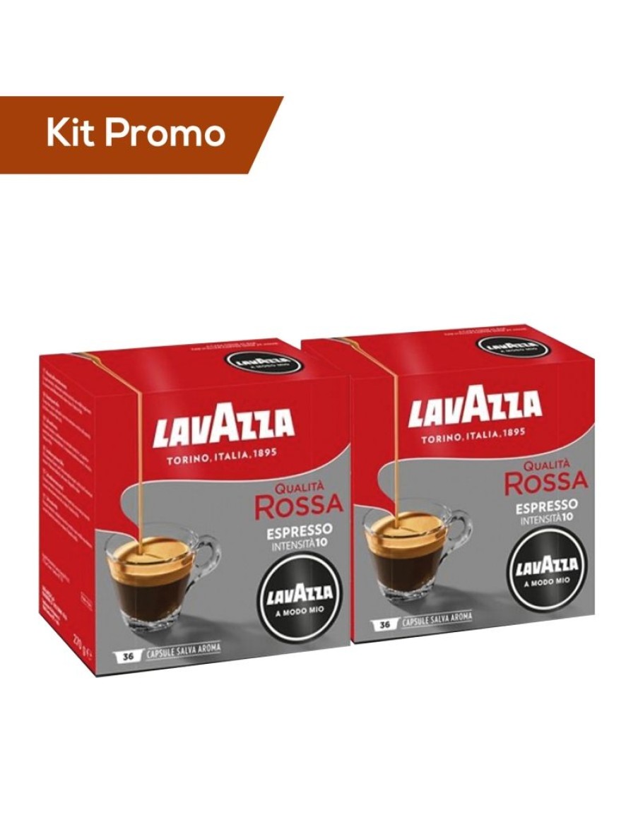 Click Cafe Capsule Lavazza* A Modo Mio Originali | Box 72 Capsule Lavazza Qualita Rossa Intensita 10