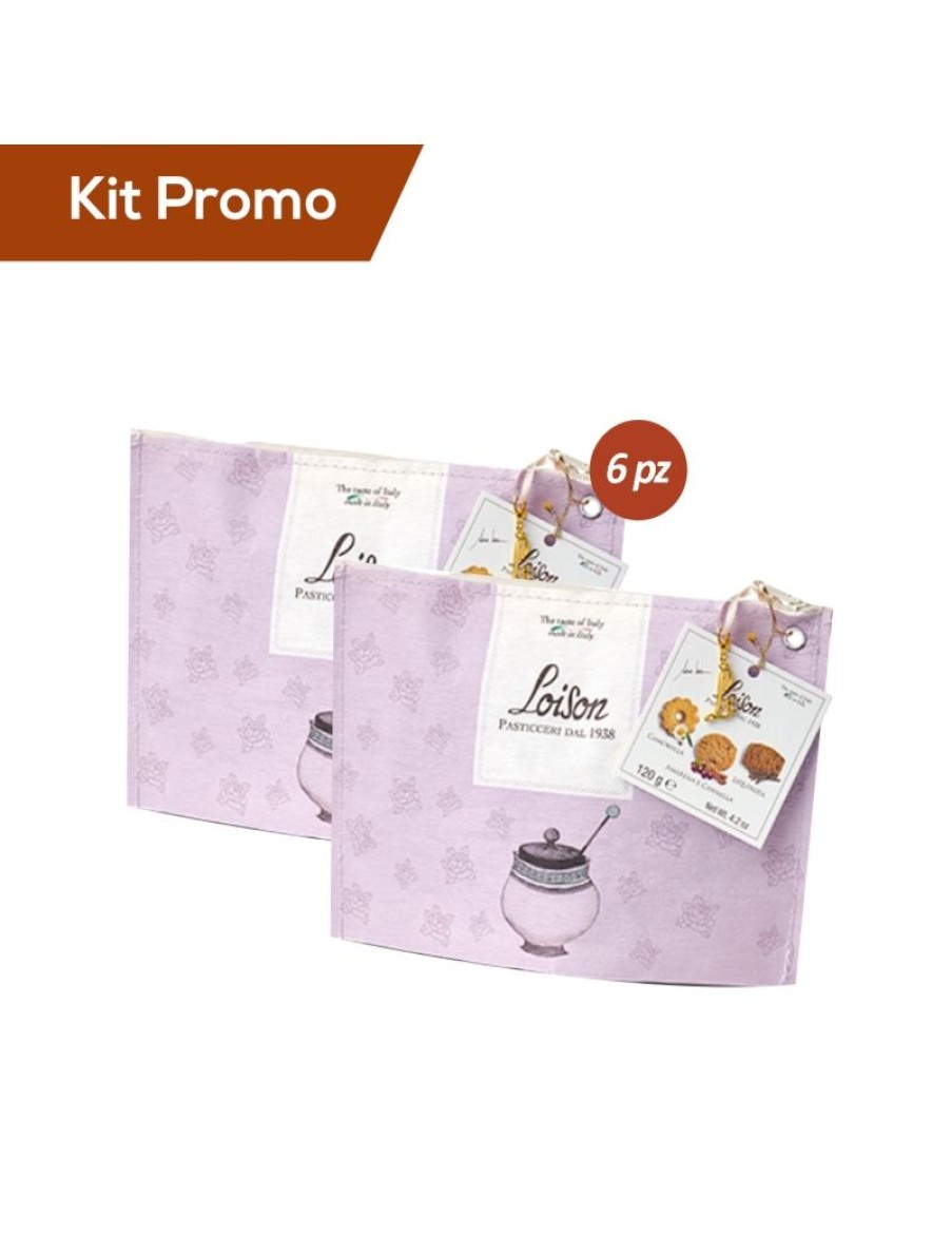 Click Cafe Biscotti Artigianali | Box 6 Pochette Biscotti Monoporzione Camomilla, Amarena E Cannella, Liquirizia