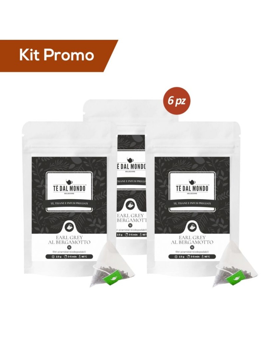 Click Cafe Te Nero | Kit 6 Doypack Te Earl Grey Al Bergamotto In Filtri