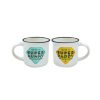 Click Cafe Tazzine Da Caffe E Tazze Mug | Set 2 Tazzine Caffe' Mum&Dad Bon China