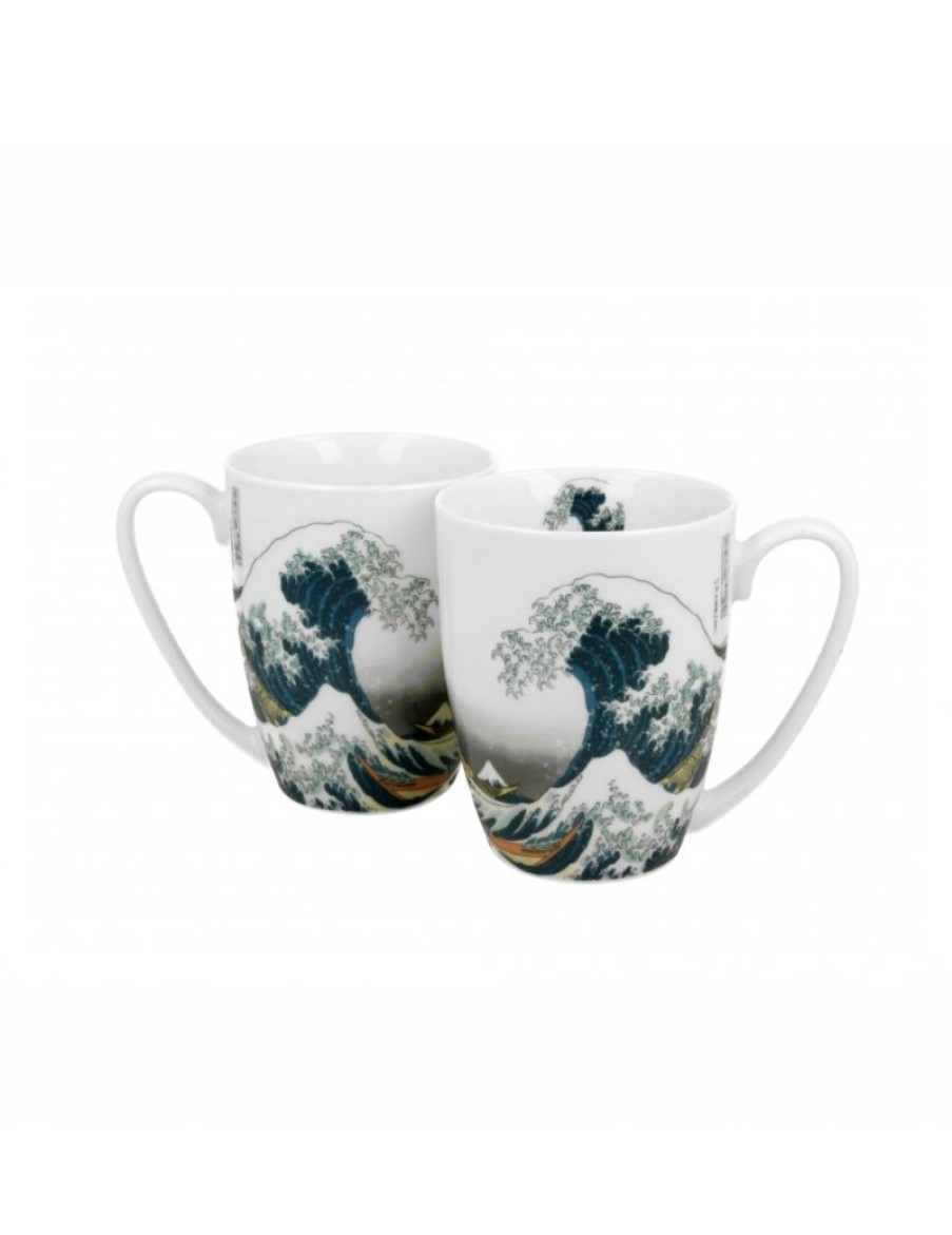 Click Cafe Tazzine Da Caffe E Tazze Mug | Coppia Mugs Onda K. Hokusaiin Confezione Regalo 380 Ml