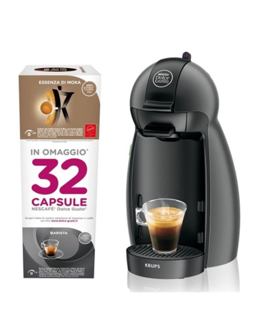 Click Cafe Macchinette Per Caffe In Capsule | Macchina Da Caffe'Piccolo Dolce Gusto Nera + 32 Cps